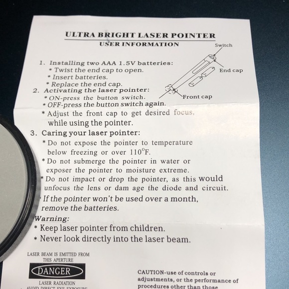 NIB ultra bright laser pointer - Picture 2 of 4